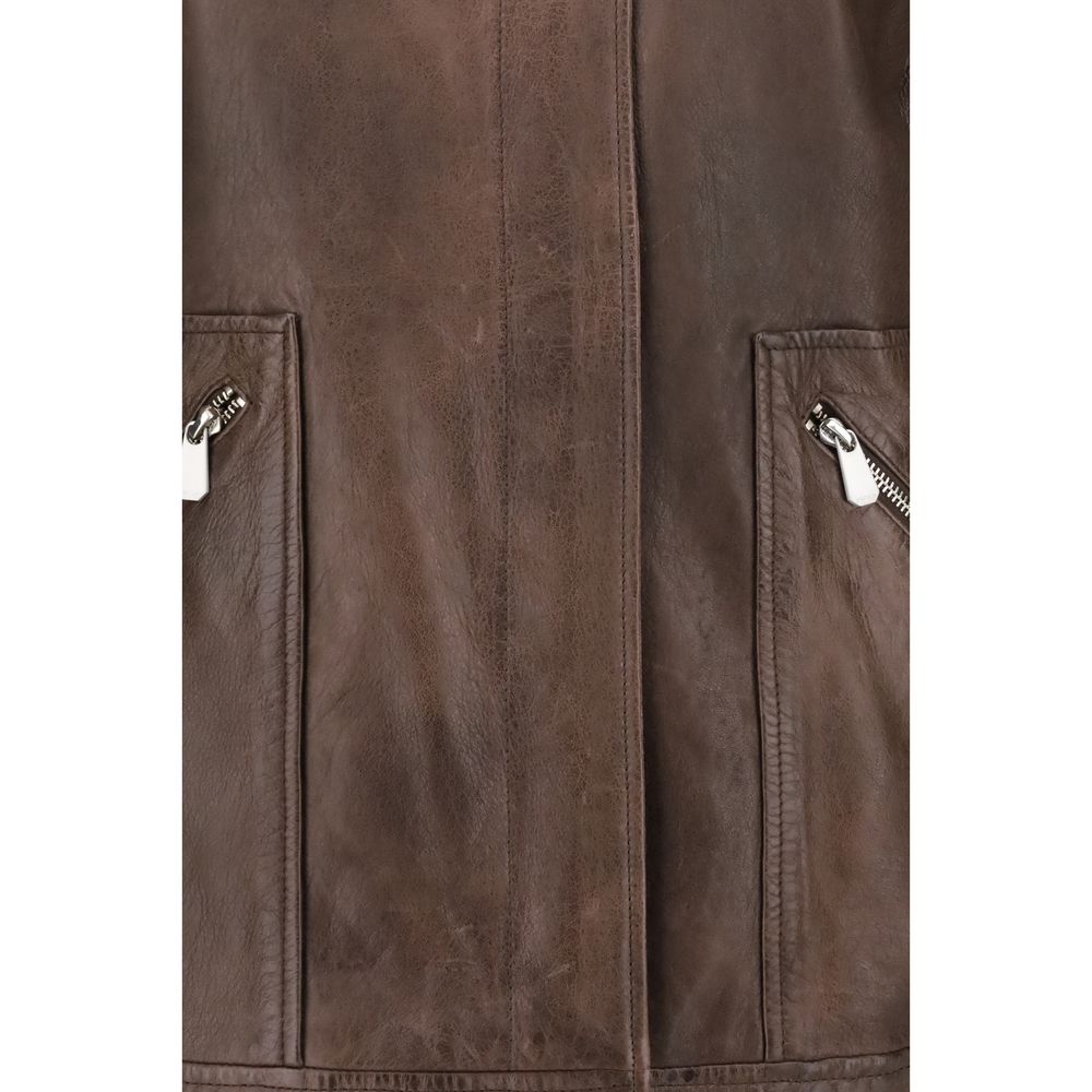 PINKO Statement-Making Leather Jacket