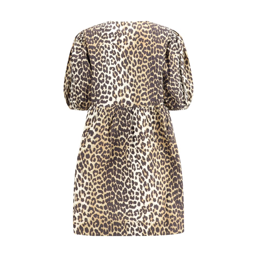 Ganni Leopard Mini Dress