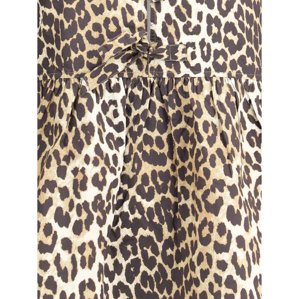 Ganni Leopard Mini Dress