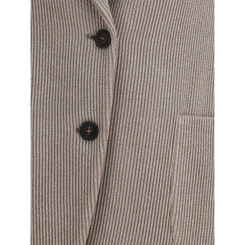 Brunello Cucinelli Ribbed Lurex Jacket