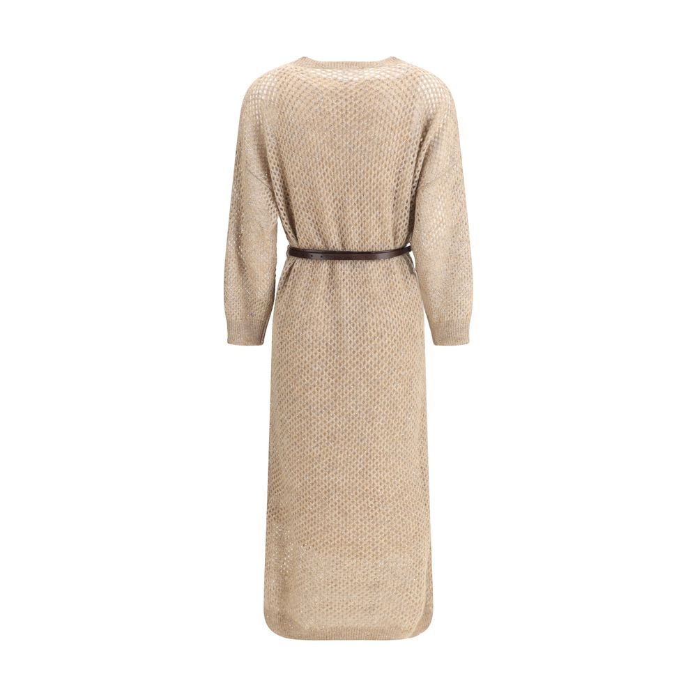 Brunello Cucinelli Perforated Long Dress