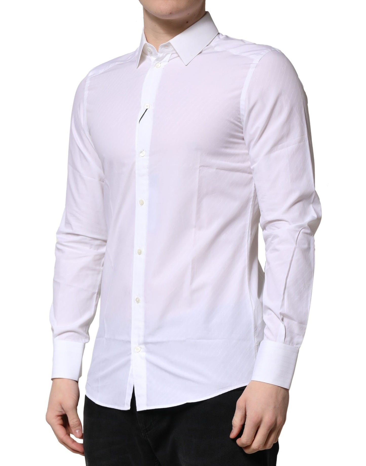 Dolce & Gabbana White MARTINI Long Sleeves Dress Shirt