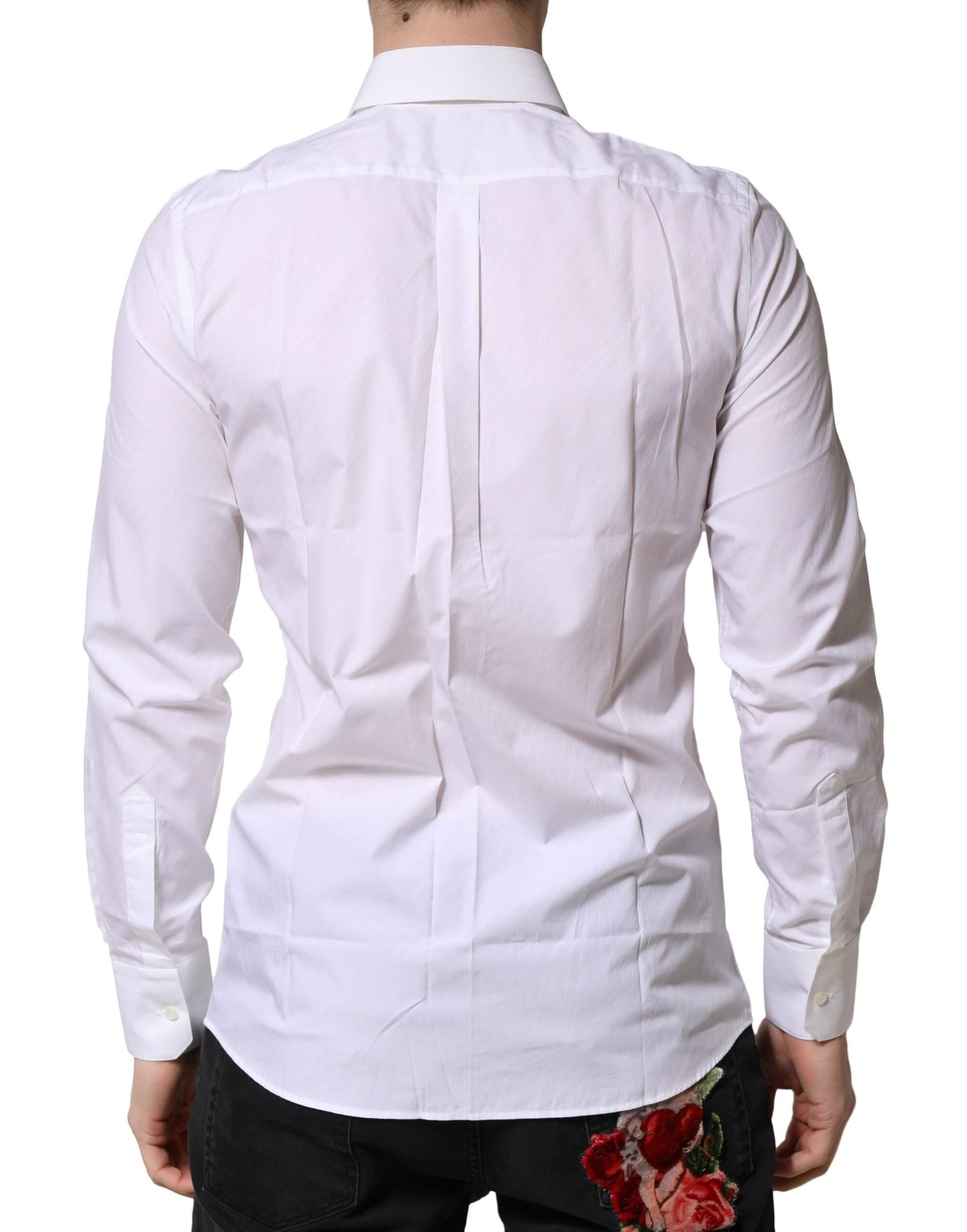Dolce & Gabbana White MARTINI Long Sleeves Dress Shirt