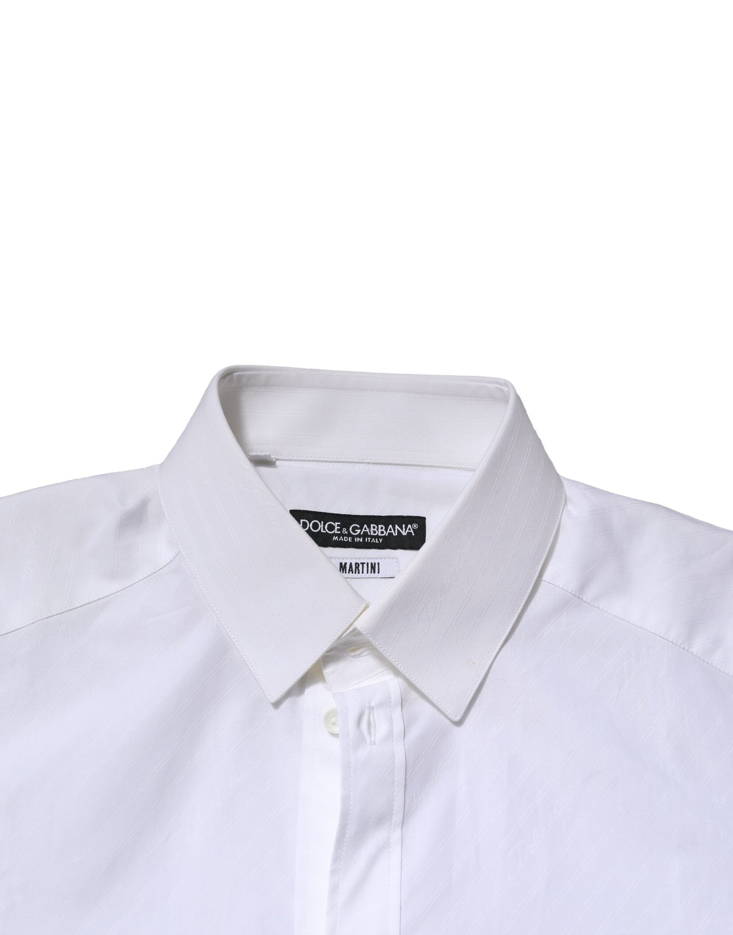 Dolce & Gabbana White MARTINI Long Sleeves Dress Shirt