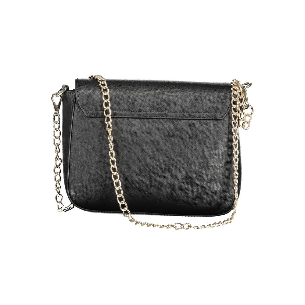 Valentino Bags Black Faux Leather Handbag with Shoulder Strap