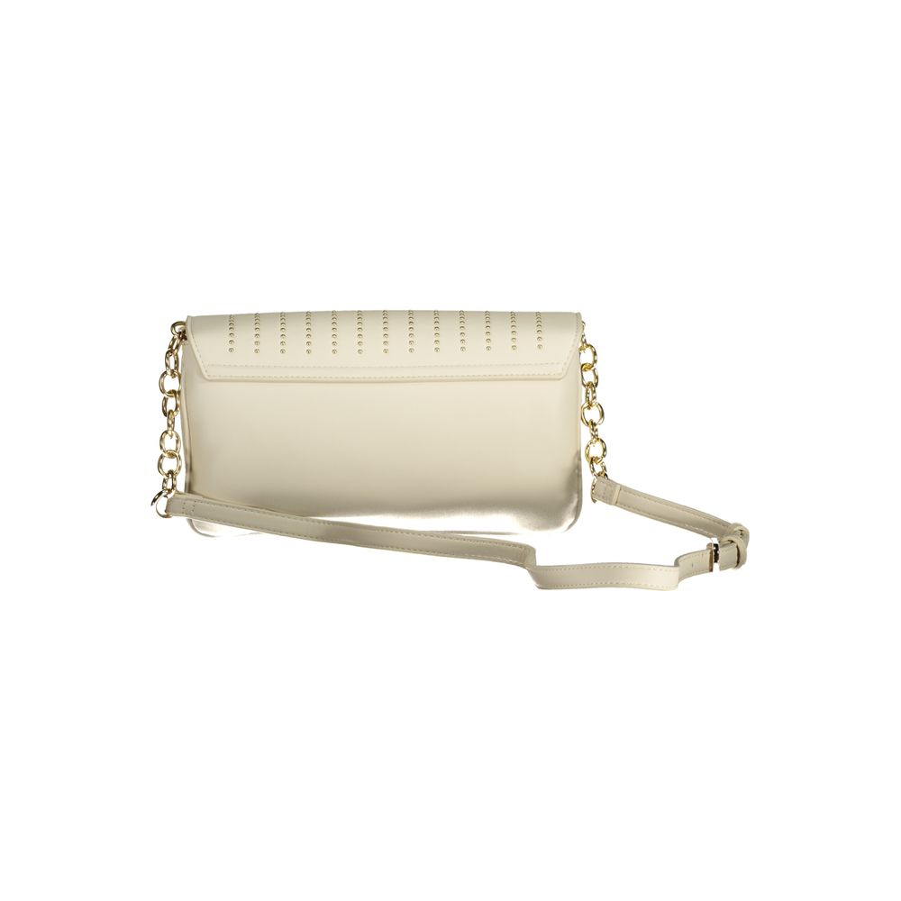 Valentino Bags White Faux Leather Handbag with Adjustable Chain Strap