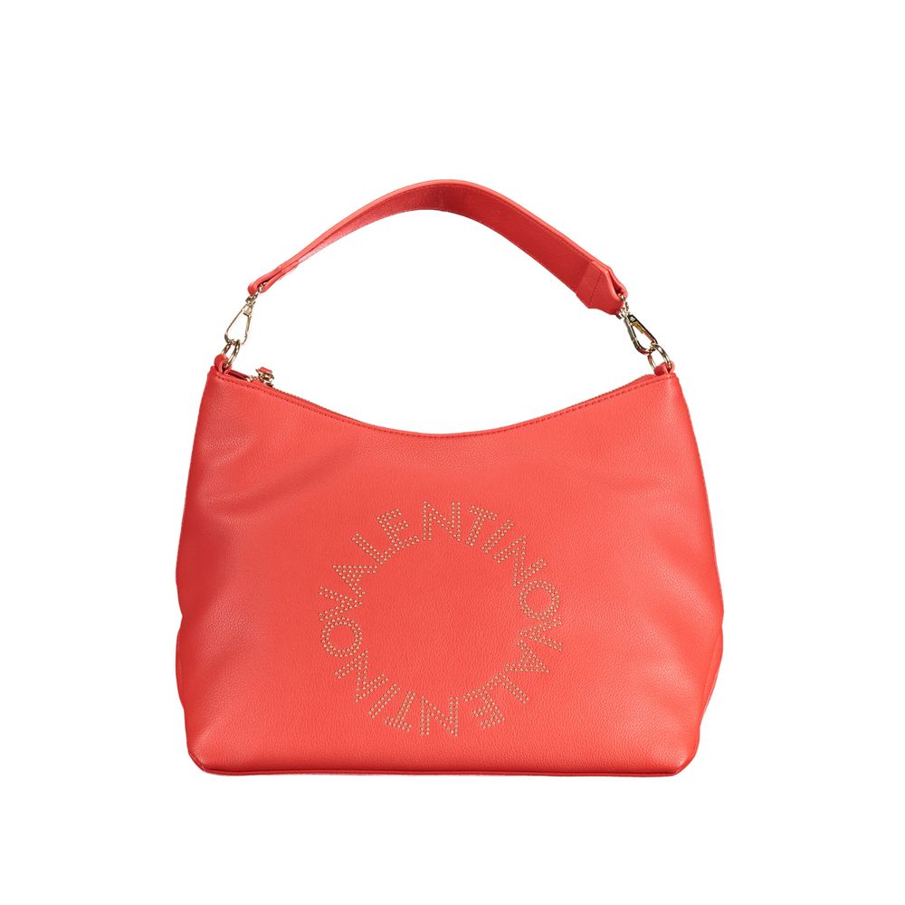 Valentino Bags Red Faux Leather Handbag with Shoulder Strap