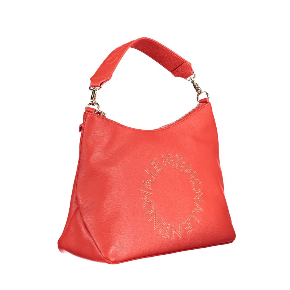 Valentino Bags Red Faux Leather Handbag with Shoulder Strap