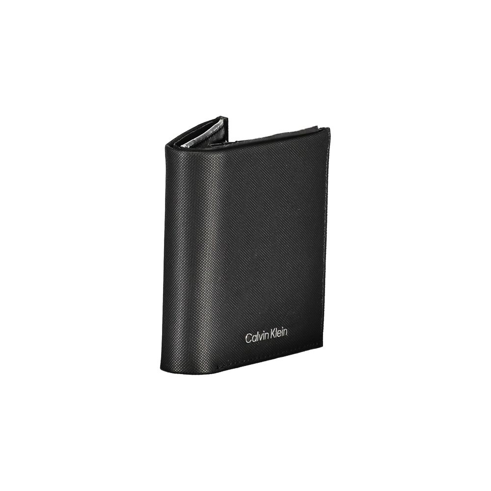 Calvin Klein Sleek Black Leather Bi-Fold Wallet with RFID Protection