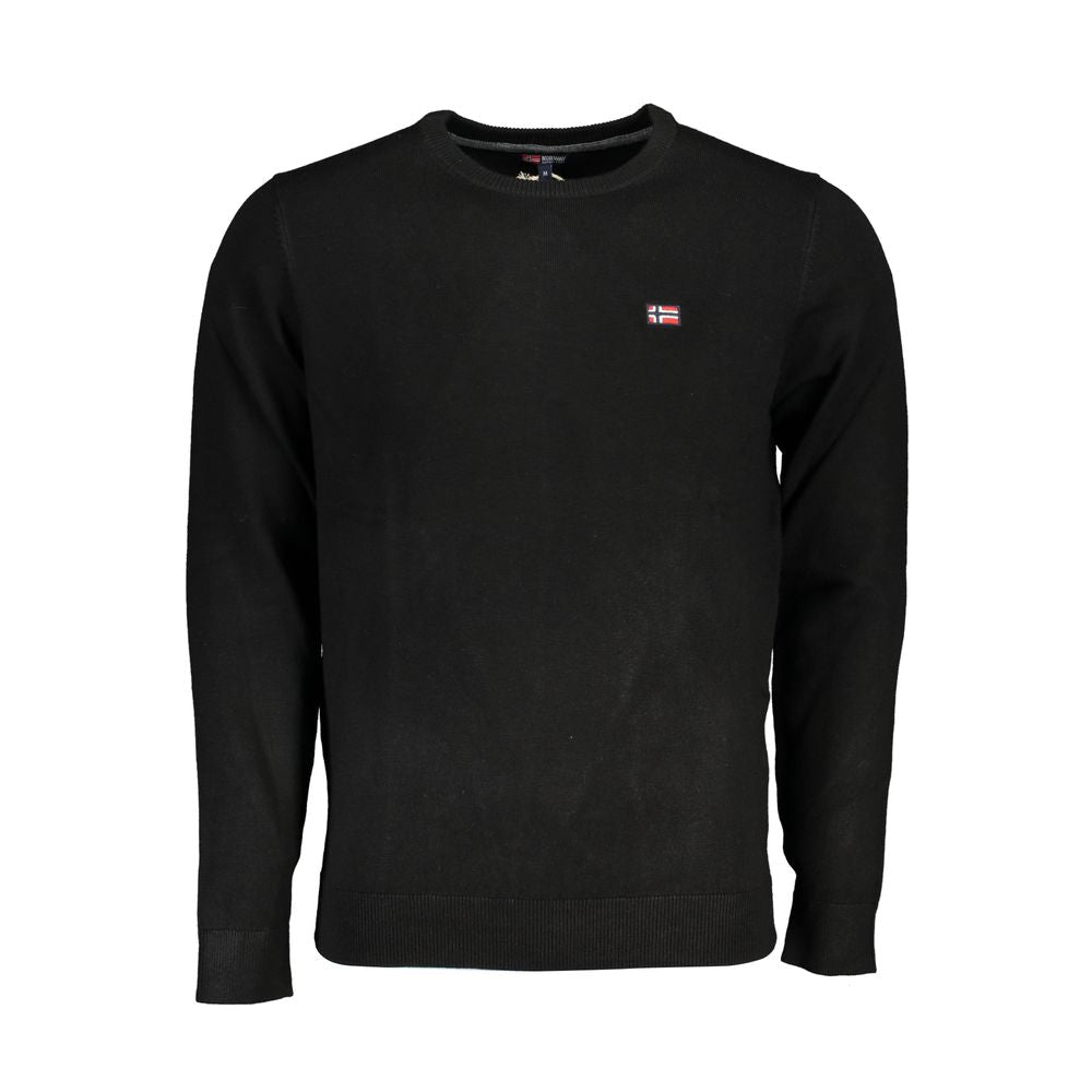 Norway 1963 Black Long-Sleeved Crew Neck Sweater for Men