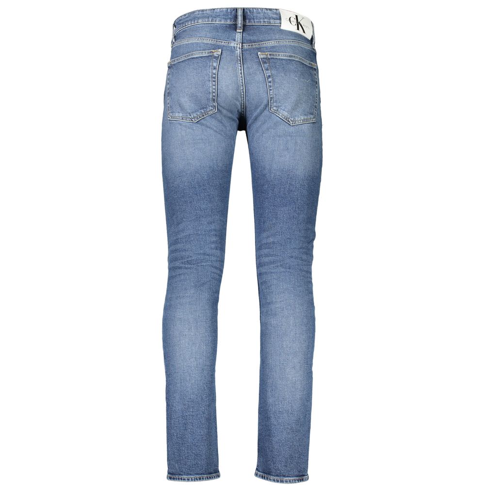 Calvin Klein Blue Cotton Slim Taper Jeans