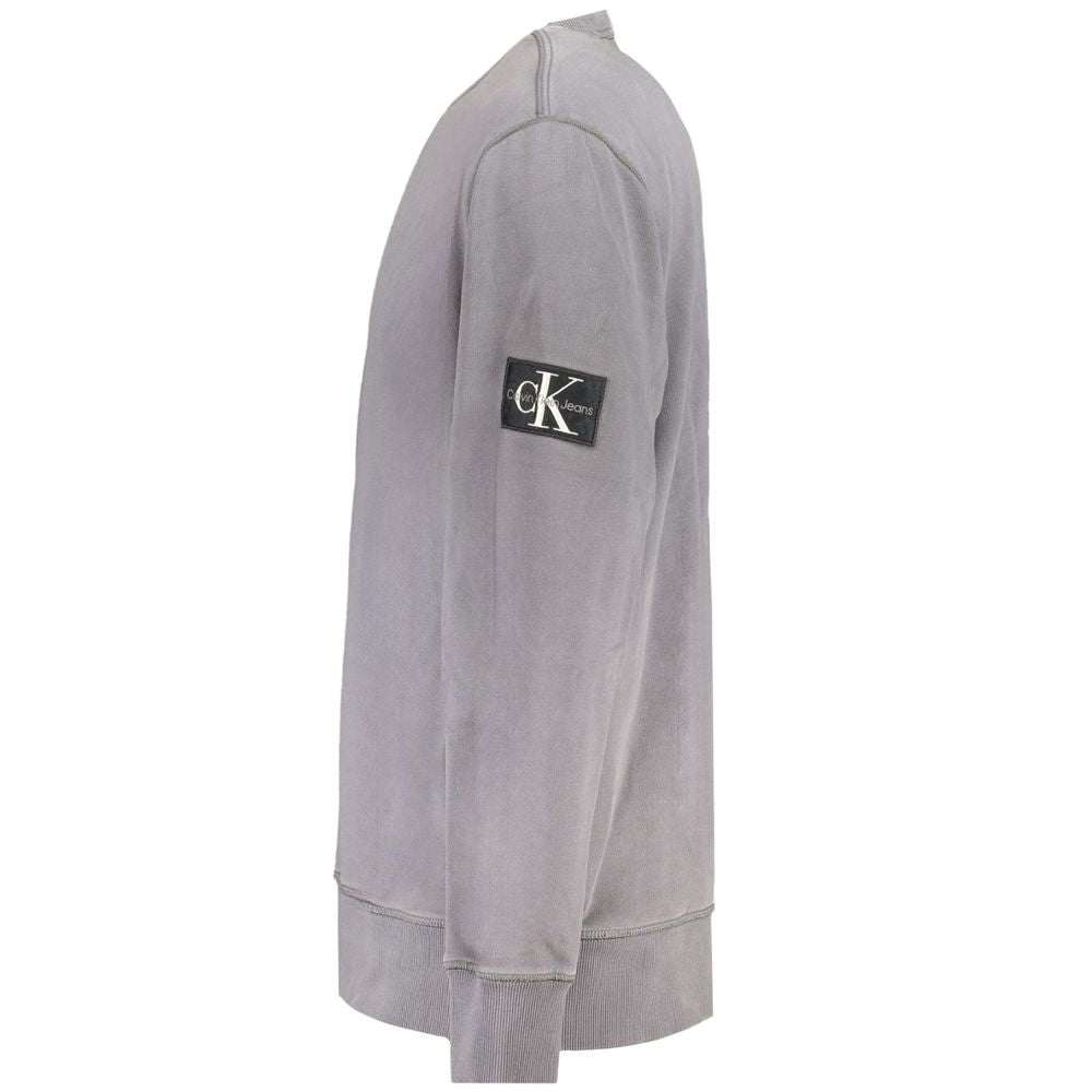 Calvin Klein Grey Cotton Men's Sweatshirt