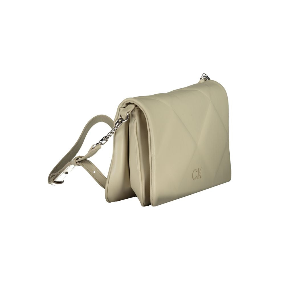 Calvin Klein Beige Cotton Handbag: Minimalist Chic for Everyday Elegance