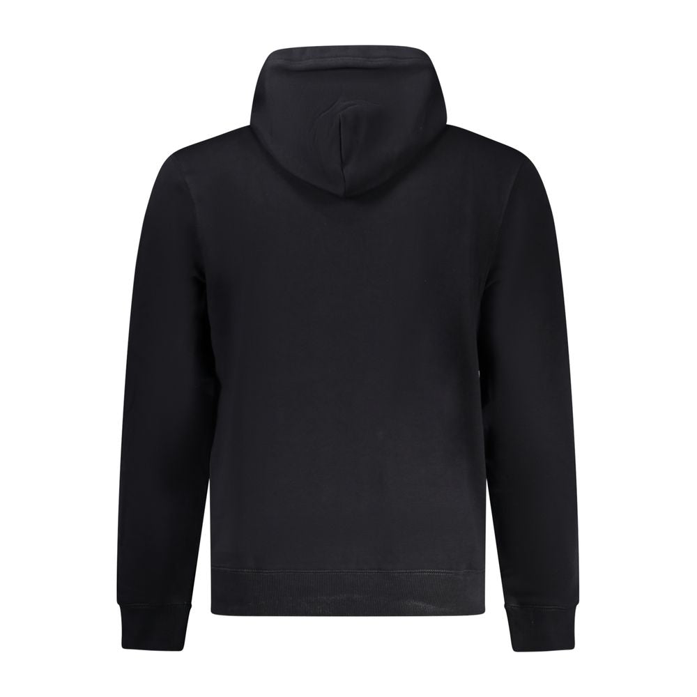 Napapijri Black Cotton Sweater - Long Sleeve Hoodie