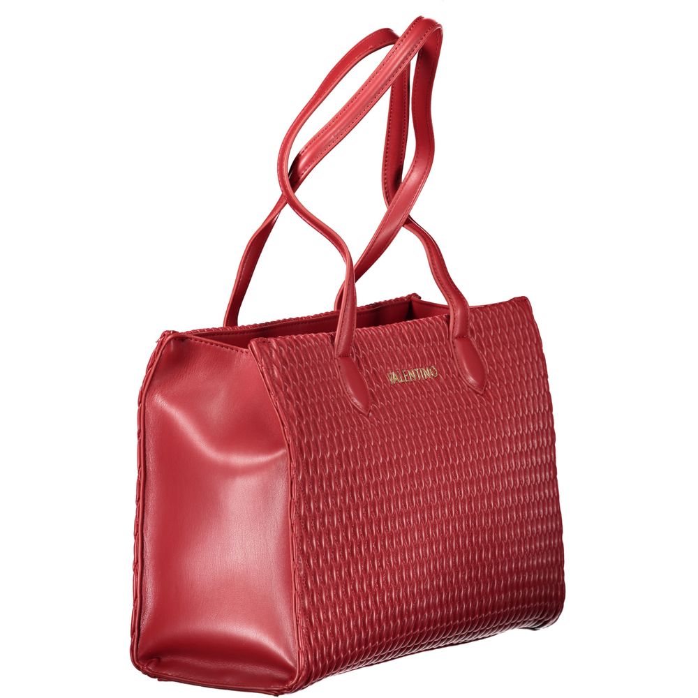Mario Valentino Red Polyethylene Handbag with Automatic Closure
