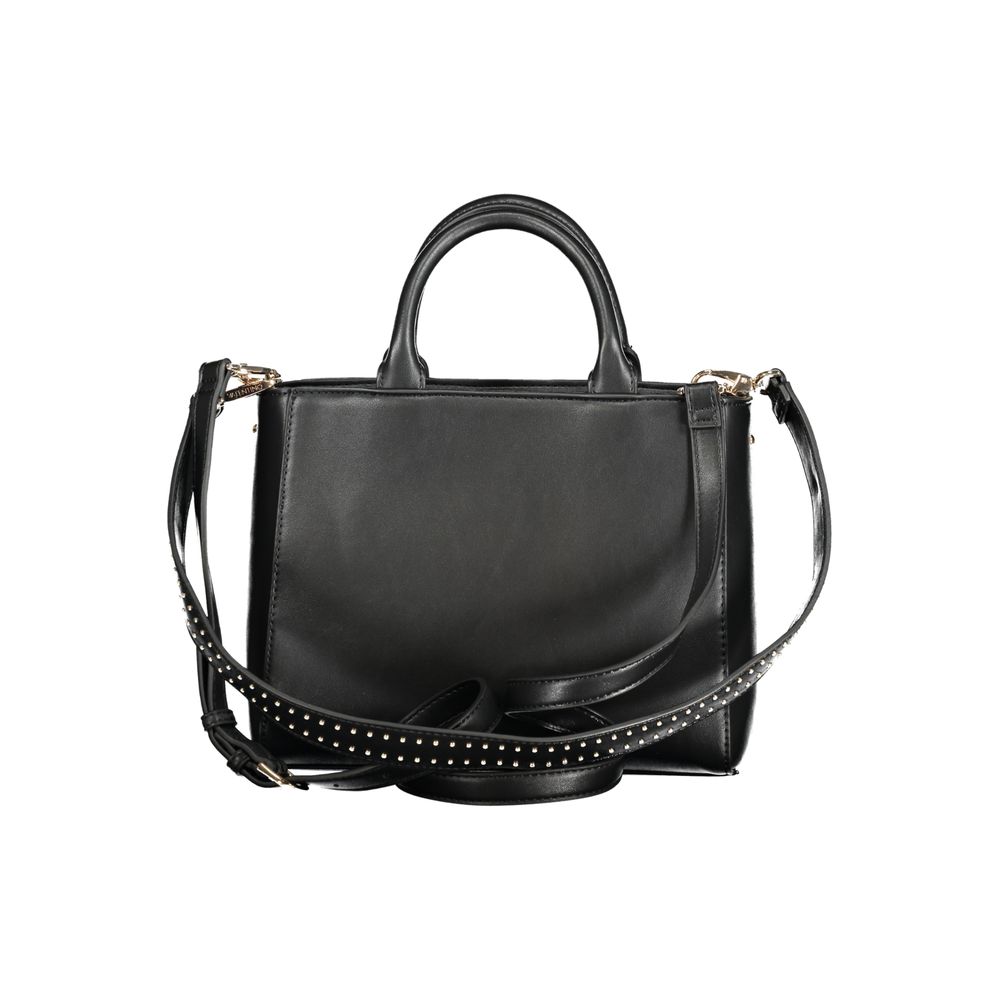 Mario Valentino Black Polyethylene Handbag with Removable Strap