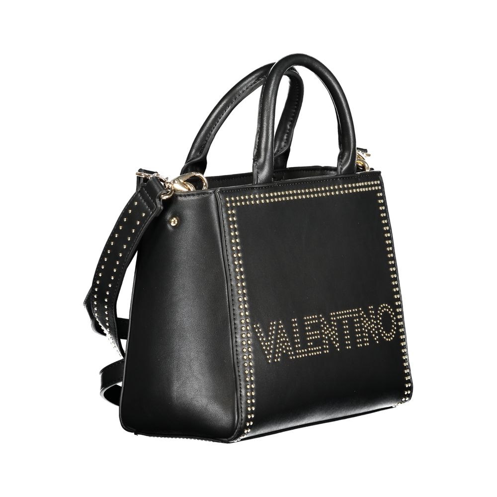 Mario Valentino Black Polyethylene Handbag with Removable Strap