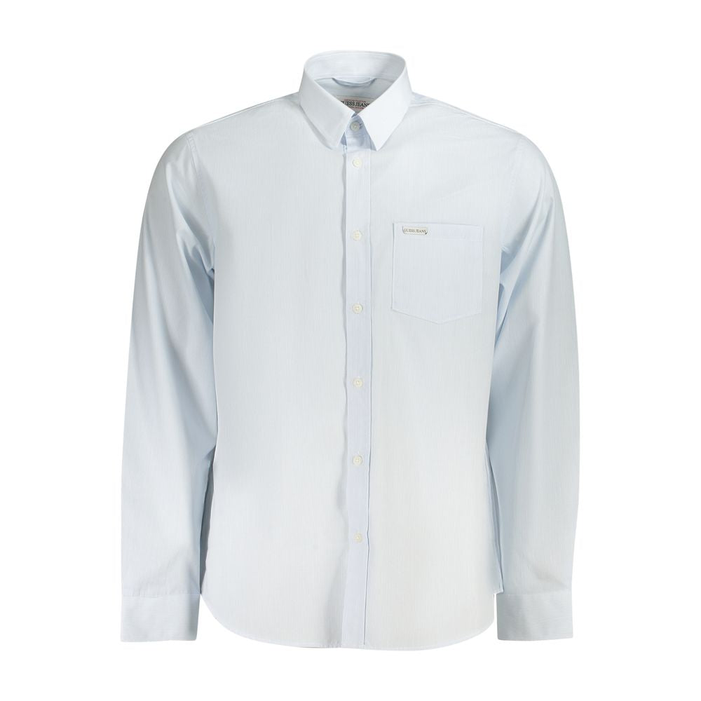 Guess Jeans Light Blue Cotton Men Shirt - Effortlessly Stylish