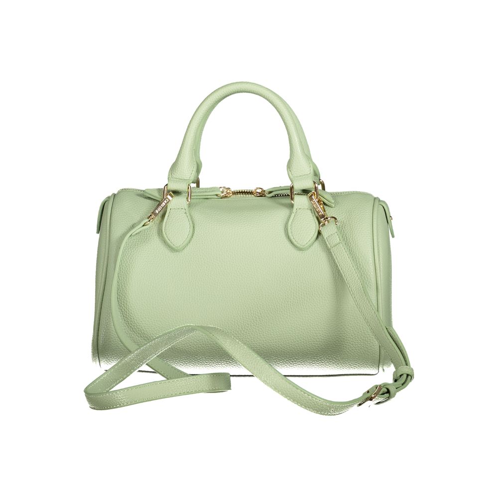 Mario Valentino Green Faux Leather Handbag with Adjustable Strap