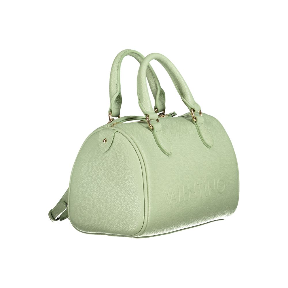 Mario Valentino Green Faux Leather Handbag with Adjustable Strap