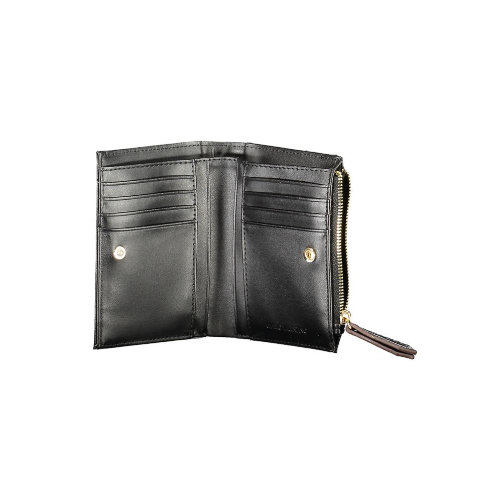 Mario Valentino Black Faux Leather Wallet for Women