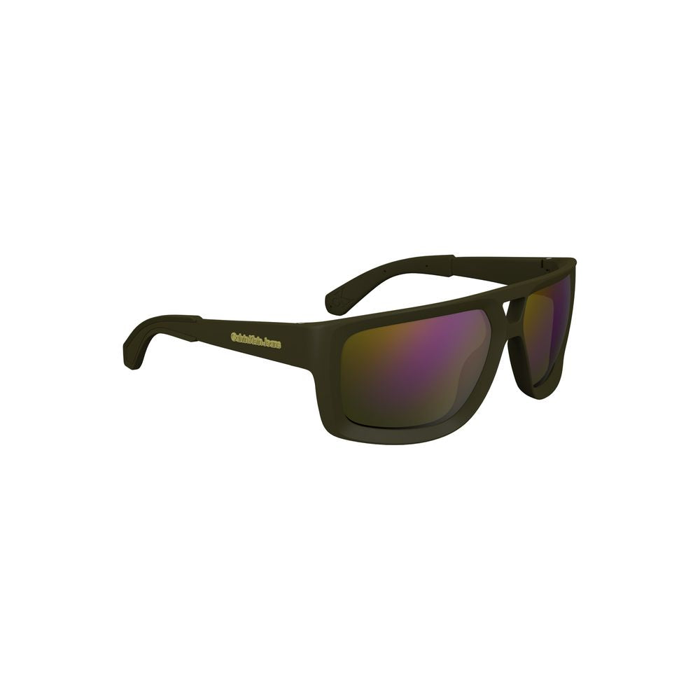 Calvin Klein Men's Square Sunglasses – Green Lenses, 60mm