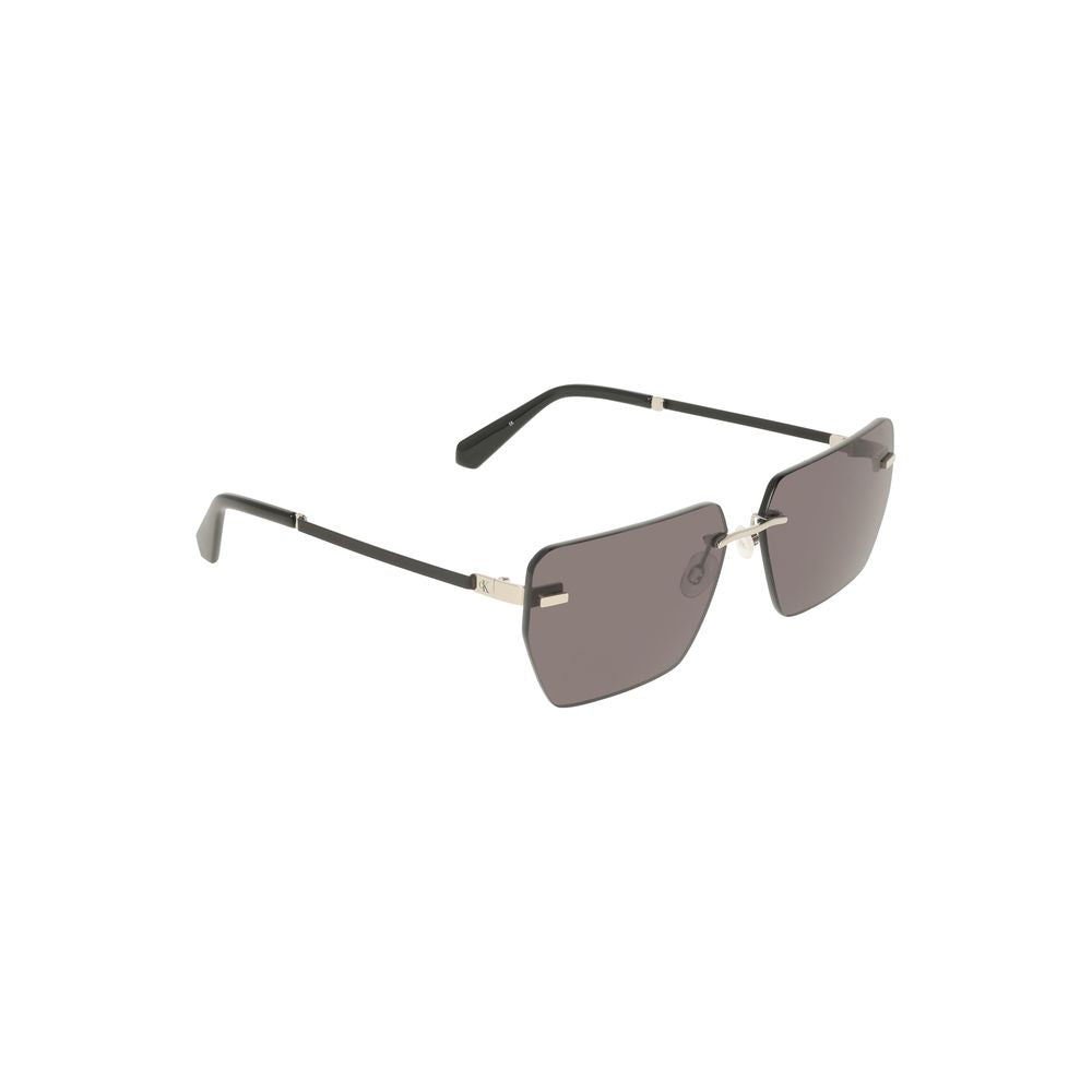 Calvin Klein Gray Metal Men Sunglass