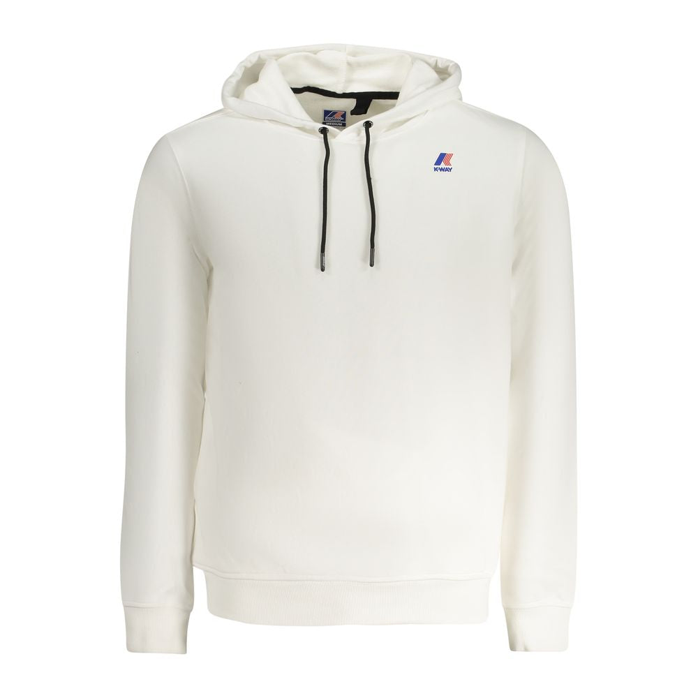 K-WAY White Cotton Sweater - Long Sleeve Hooded Sweatshirt