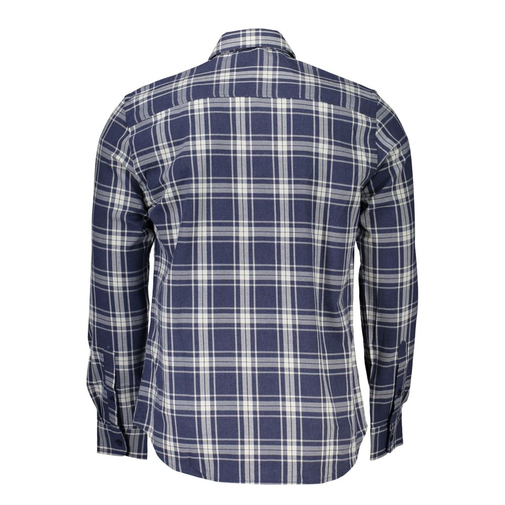 North Sails Men's Checkered Long Sleeve Shirt Blue Cotton