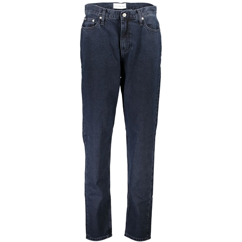 Calvin Klein Blue Cotton Mom Jeans