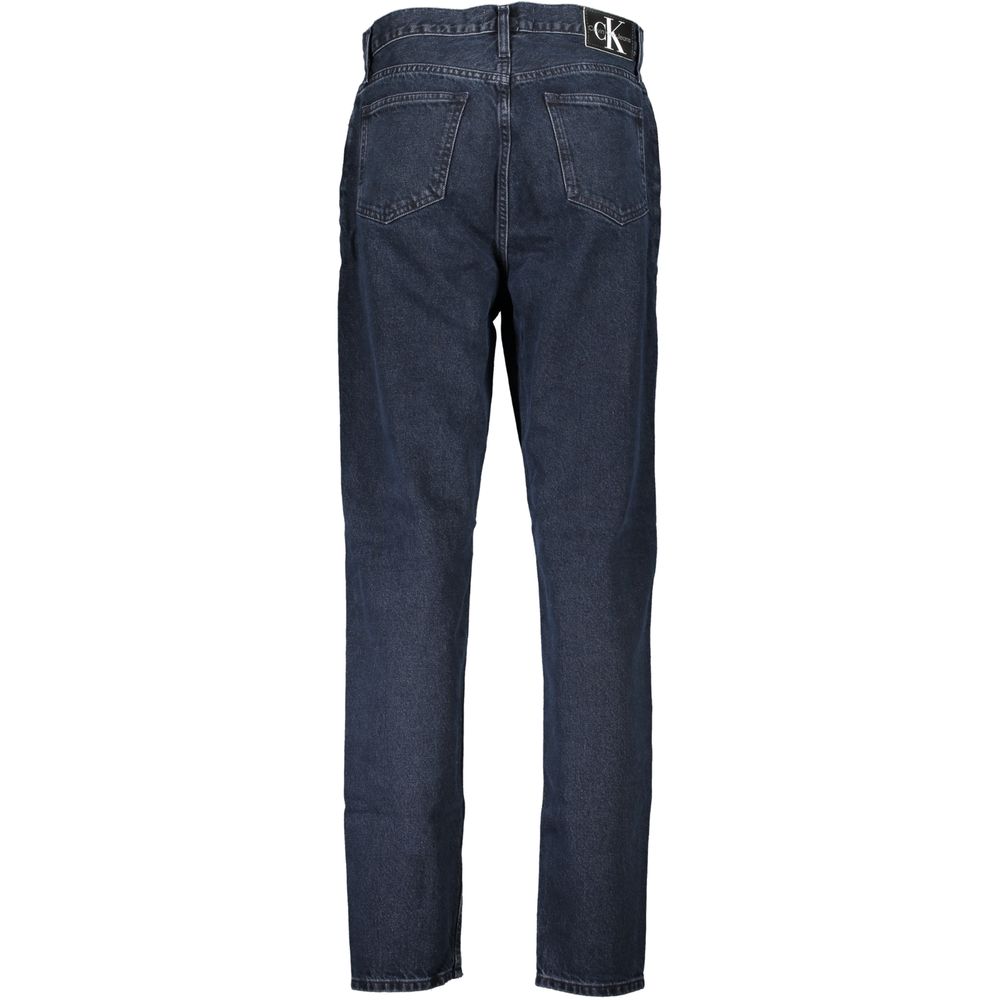 Calvin Klein Blue Cotton Mom Jeans