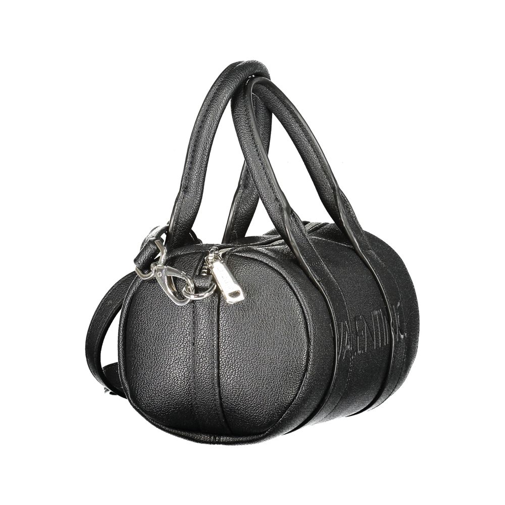 Mario Valentino Black Leather Effect Handbag with Adjustable Straps