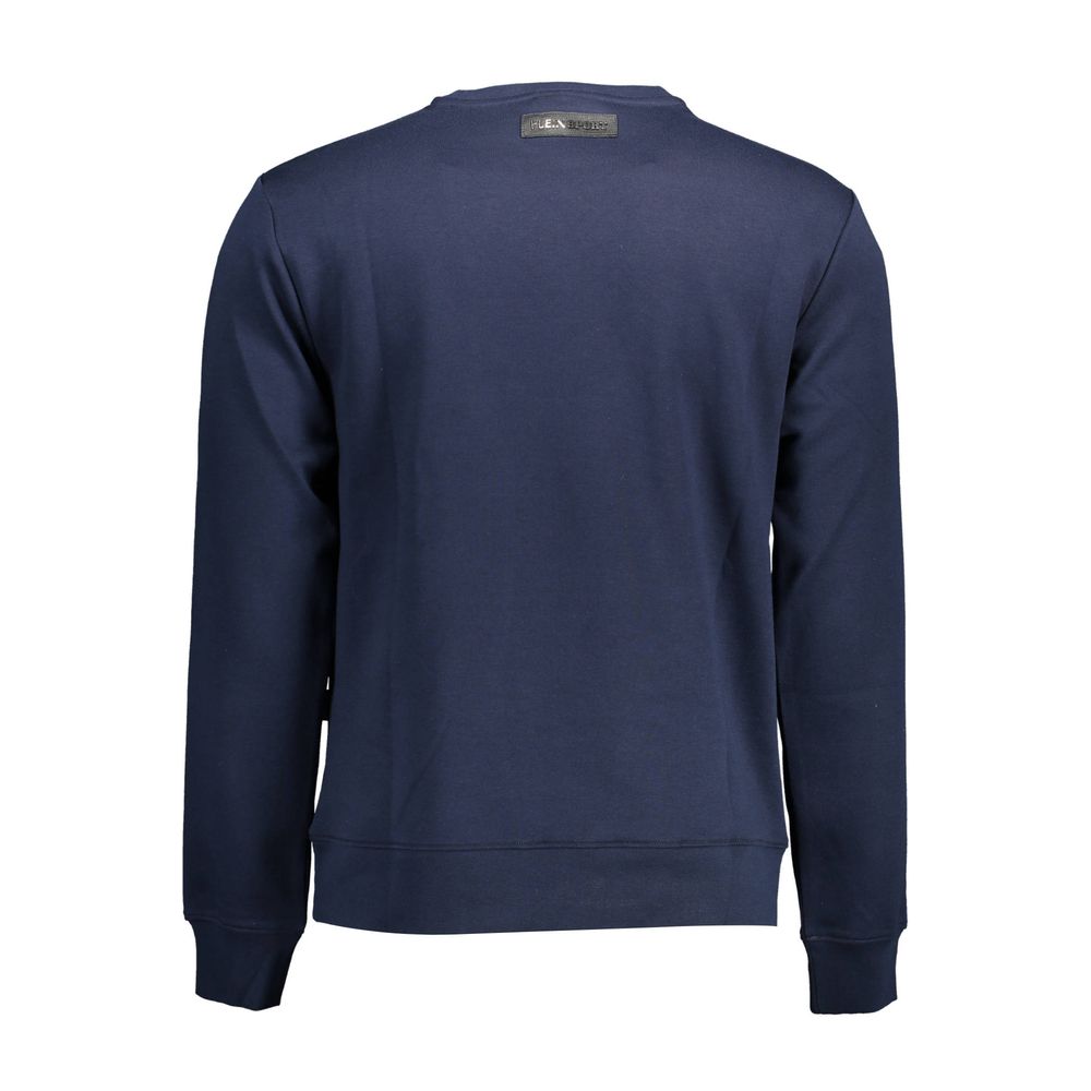 Plein Sport Blue Cotton Men Sweatshirt