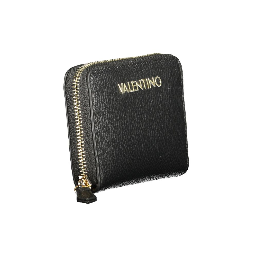 Mario Valentino Black Leather-effect Wallet with Zip Closure