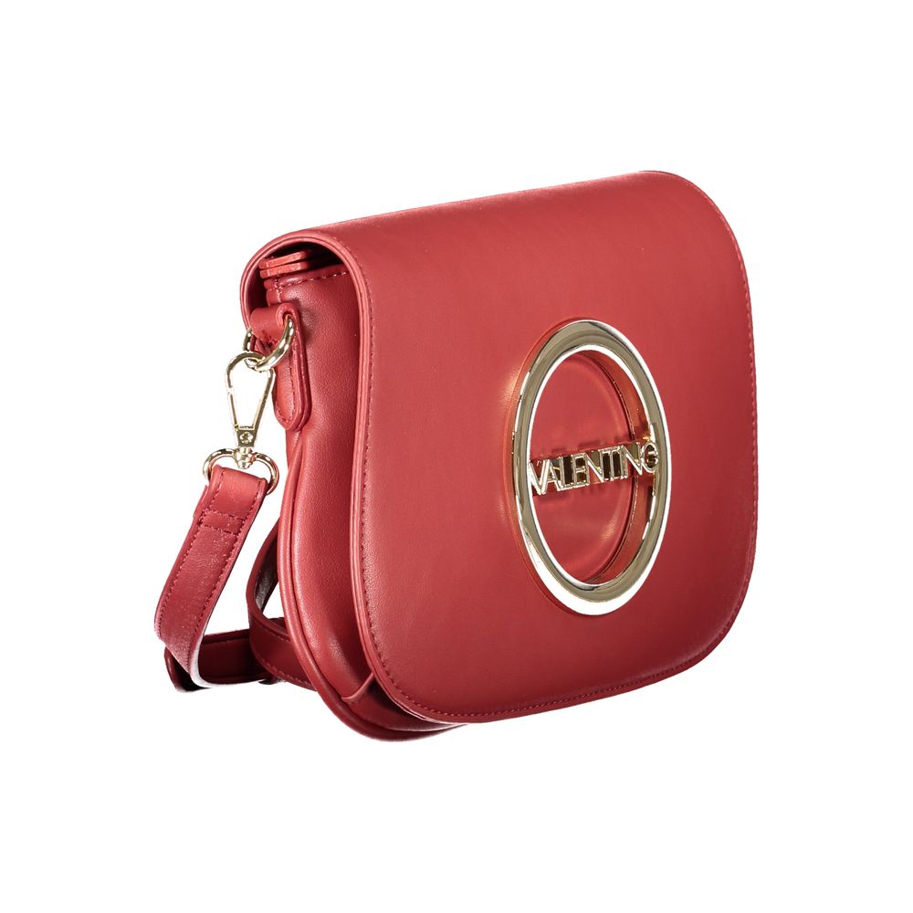 Mario Valentino Red Leather Handbag with Iconic Logo