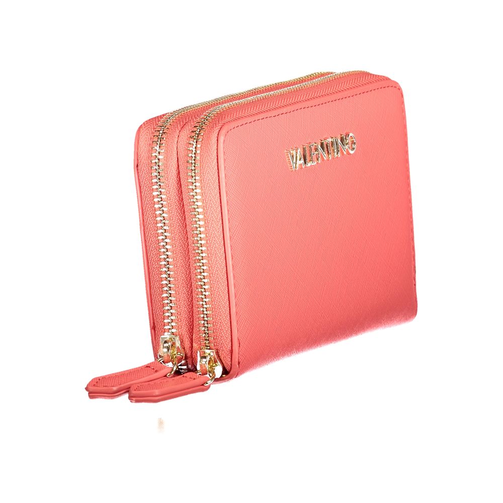 Mario Valentino Pink Leather Effect Double Wallet with Coin Purse