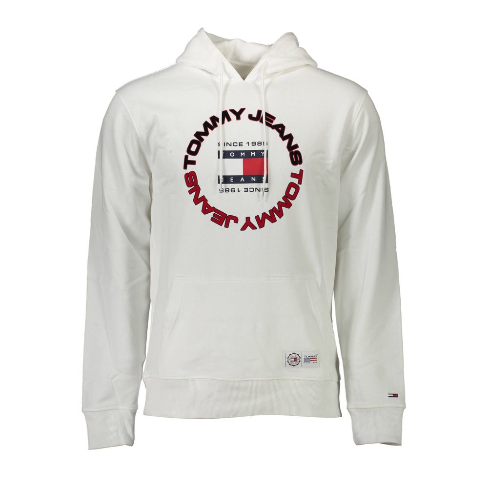 Tommy Hilfiger White Cotton Hooded Sweatshirt