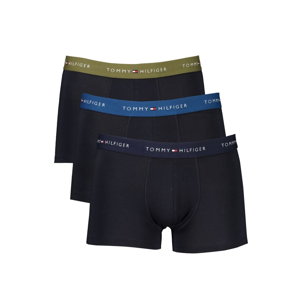 Tommy Hilfiger Blue Cotton Underwear Boxer Tri-Pack