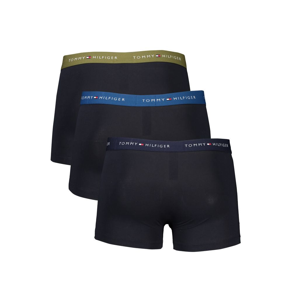 Tommy Hilfiger Blue Cotton Underwear Boxer Tri-Pack