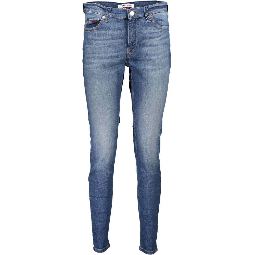 Tommy Hilfiger Blue Cotton Jeans - Nora Mid Rise Skinny