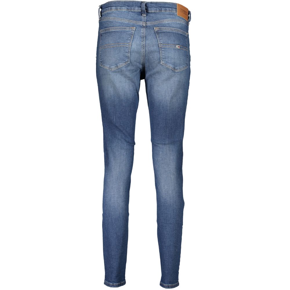 Tommy Hilfiger Blue Cotton Jeans - Nora Mid Rise Skinny