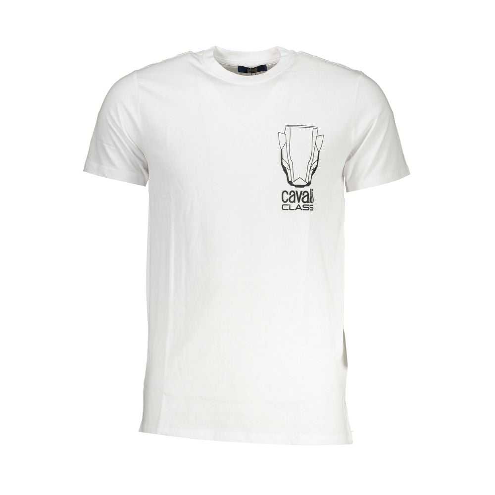 Cavalli Class White Cotton T-Shirt - Effortless Style for Everyday Wear