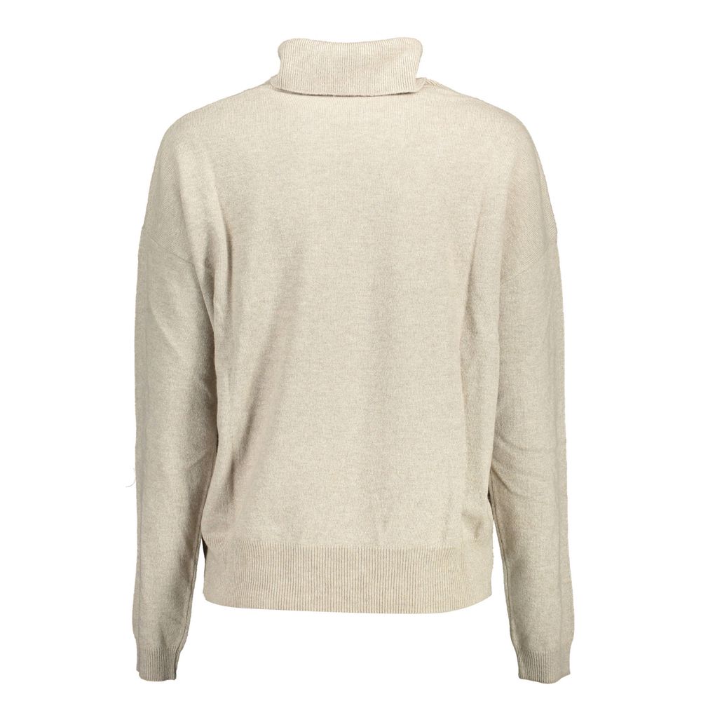 U.S. POLO ASSN. Beige Turtleneck Wool Sweater for Women