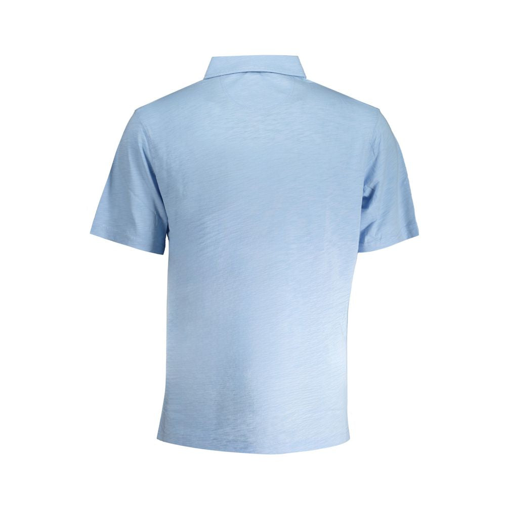 La Martina Light Blue Cotton Polo Shirt for Men