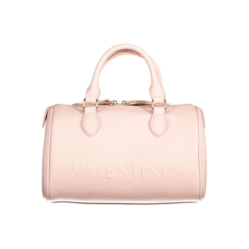 Mario Valentino Pink Faux Leather Women's Handbag with Adjustable Strap