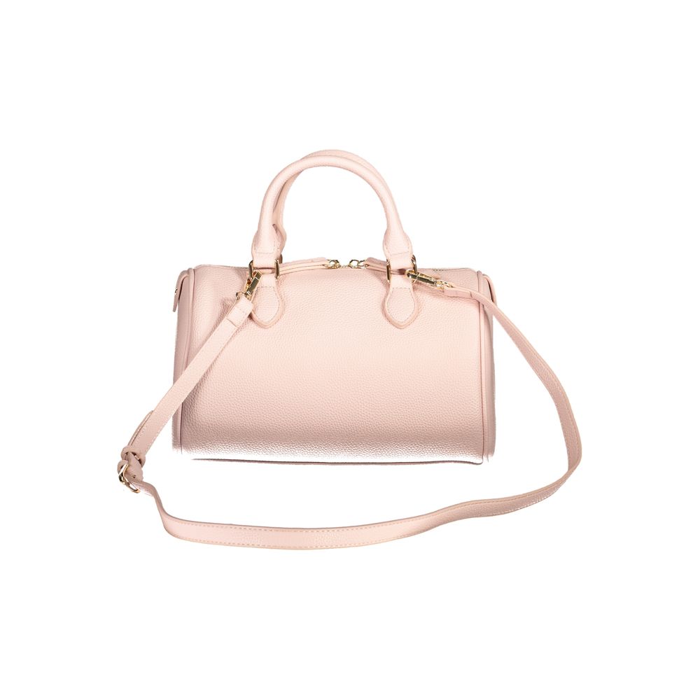 Mario Valentino Pink Faux Leather Women's Handbag with Adjustable Strap