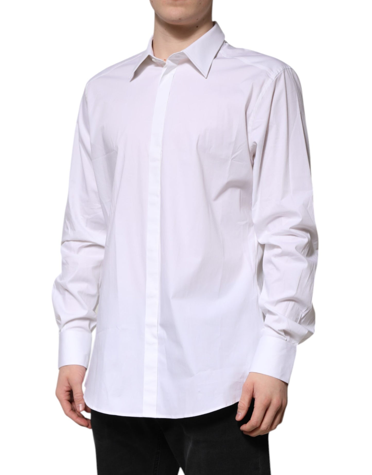 Dolce & Gabbana White MARTINI Long Sleeve Dress Shirt