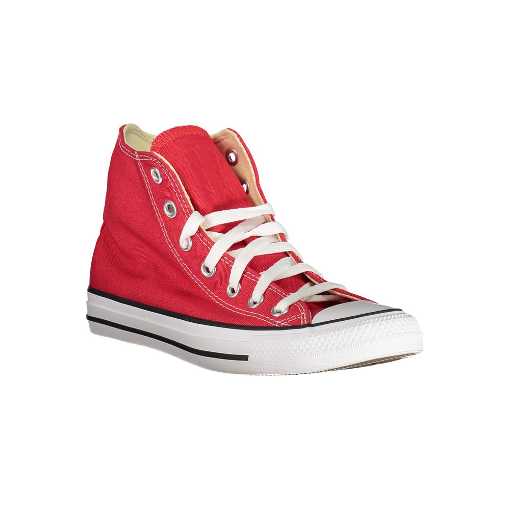Converse Red Polyester Sneaker - Unisex High Top
