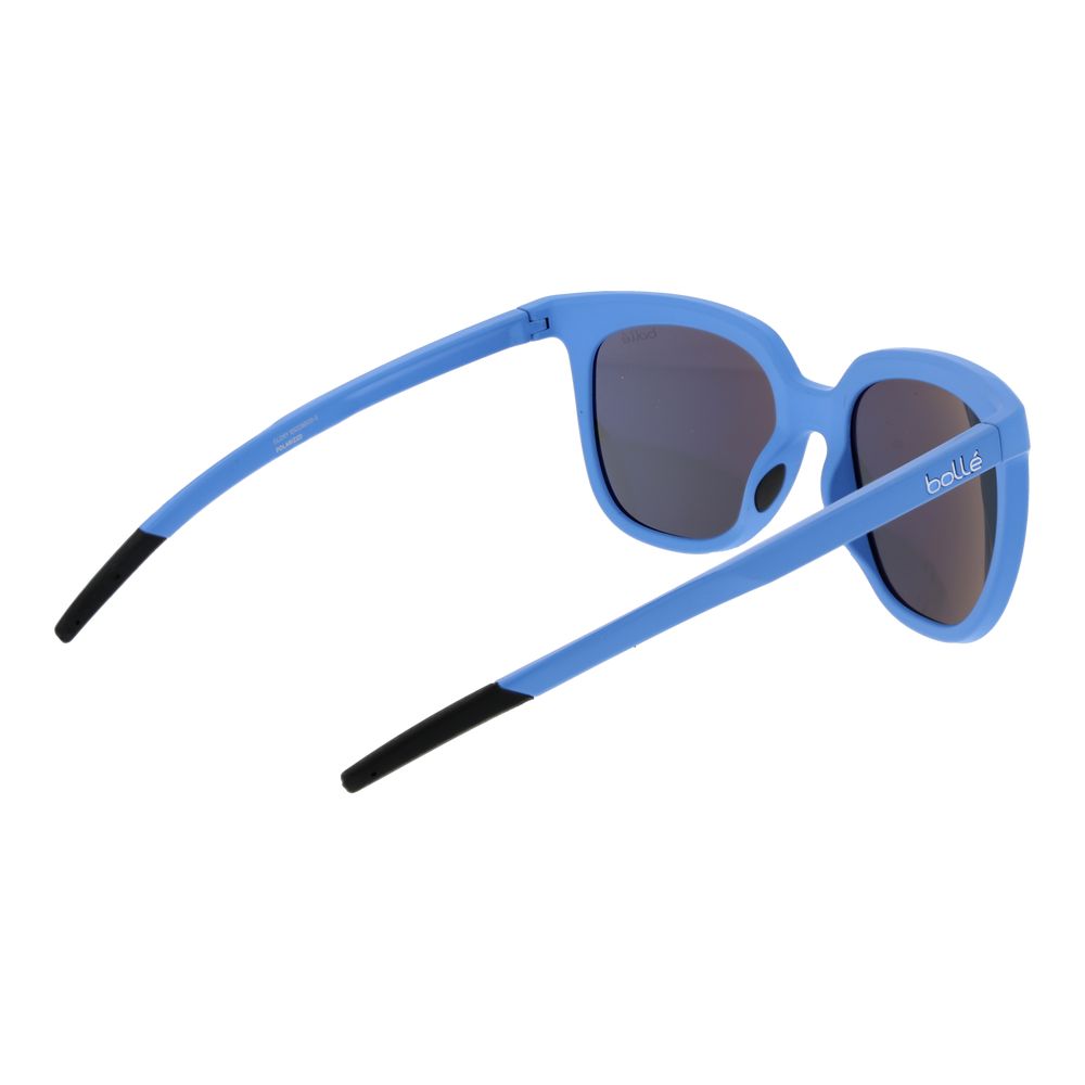 Bolle Women’s Sunglasses – Blue Square Frame with Grey Polarized Lenses, 53mm