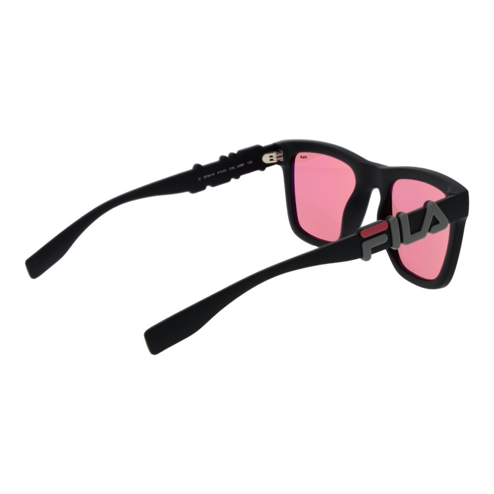 Fila Men’s Sunglasses – Grey Square Frame with Pink Mirrored Lenses, 51mm